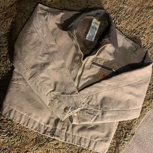 Carhartt- Men’s brown, blanket lined jacket- Medium